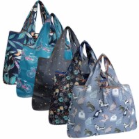 Wrapables Large Foldable Tote Nylon Reusable Grocery Bags, 5 Pack, Mythical  Paradise, 5 Pieces - Pay Less Super Markets