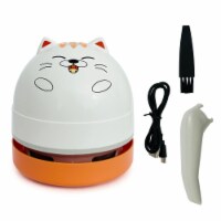 Wrapables Mini Portable USB Desktop Vacuum, Orange Cat
