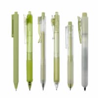 Wrapables Retractable Rollerball Pens and Highlighter Set, 0.5mm (Set of 6), Green