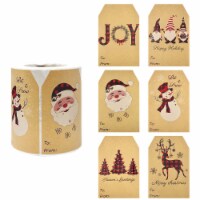 Wrapables Christmas Holiday Gift Tag Stickers for Gift-Wrapping & Labeling (300pcs), Gnomes