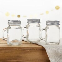 Kate Aspen 30049NA-DIY 4 oz Mini Mason Mug Shot Glass with Lid