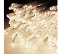 ProductWorks 8-Function Micro Bulb LED Light String, Cool White, 60-Feet