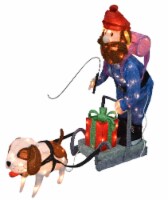 Northlight 34 Lighted Yukon Cornelius on Dog Sled 3-D Outdoor Christmas Decoration