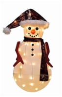 Candy Cane Lane Pre-Lit 3D Camo Snowman