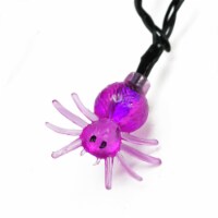 Product Works 10 Purple Spider LED Novelty Halloween Lights - 3.8ft Black Wire