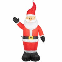 ProductWorks (#84071) Candy Cane Lane Inflatable Santa Outdoor Display, 4'