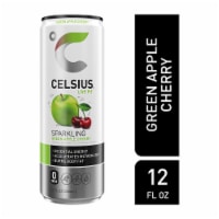 CELSIUS® Sparkling Green Apple Cherry Energy Drink Can Perspective: Main