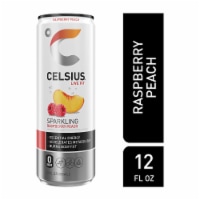 CELSIUS® Sparkling Raspberry Peach Energy Drink Can Perspective: Main