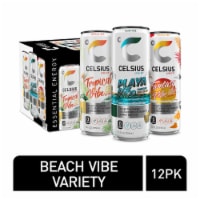 CELSIUS Sparkling Beach Vibe Variety Pack Functional Energy Drink Perspective: Main