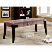 Furniture of America Dianne Contemporary Fabric Tufted Bench in Brown