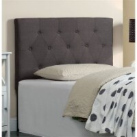 Furniture of America Warscher Fabric Twin Tufted Headboard in Gray
