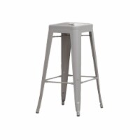 Furniture of America Ridlon Metal 30-Inch Bar Stool in Gray (Set of 2)
