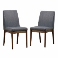 Furniture of America Affinis Fabric Padded Side Chair in Natural Tone (Set of 2)