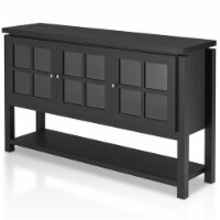 Furniture of America Tellun Contemporary Wood Multi-Storage Buffet in Black