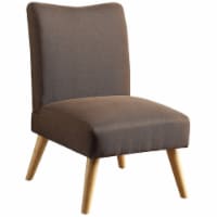 Furniture of America Lohen Fabric Upholstered Armless Chair in Brown