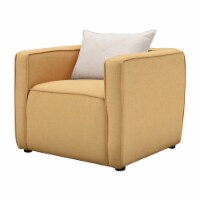 Furniture of America Charlie Modern Fabric Upholstered Accent Chair in Yellow