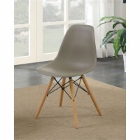 Furniture of America Ashton Plastic Dining Side Chair in Light Brown (Set of 2)