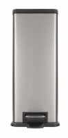 Home Zone Living Rectangular Trash Can - Stainless Steel Perspective: Main