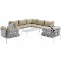 Modway Furniture EEI-2619-WHI-BEI-SET 15.5 x 31.5 x 31.5 in. Harmony Outdoor Patio Aluminum S