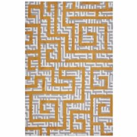 Nahia Geometric Maze 5x8 Area Rug ivory, light gray and banana yellow