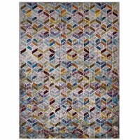 Laleh Geometric Mosaic 4x6 Area Rug multicolored