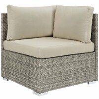 Repose Sunbrella Fabric Outdoor Patio Corner - Light Gray Beige