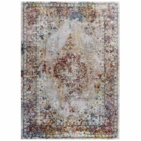 Success Merritt Transitional Distressed Floral Persian Medallion 5x8 Area Rug, Multicolored