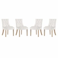 Pose Dining Chair Velvet Set of 4 - Ivory