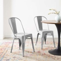 Promenade Bistro Dining Side Chair Set of 2 Silver