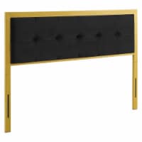Teagan Tufted King Performance Velvet Headboard - Gold Black