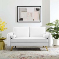 Revive Performance Velvet Loveseat-EEI-3989 white