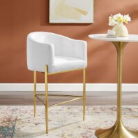 Savour Tufted Performance Velvet Bar Stool-EEI-3911 white