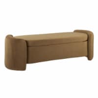 Nebula Upholstered Performance Velvet Bench-EEI-6054-COG cognac