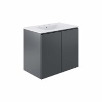 Bryn 30 Wall-Mount Bathroom Vanity, Gray White