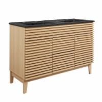 Render 48 Double Sink Bathroom Vanity-EEI-5381-CHA-BLK oak black