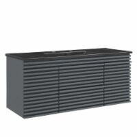Render 48 Wall-Mount Bathroom Vanity-EEI-5801-CHA-BLK gray black