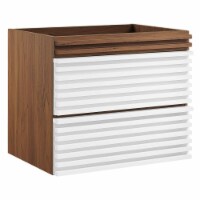 Render 24 Wall-Mount Bathroom Vanity Cabinet, White Walnut
