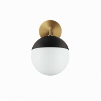 Stellar 1-Light Wall Sconce, Opal Satin Brass