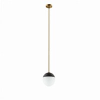 Stellar 1-Light Pendant Light opal satin brass