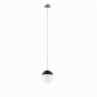 Stellar 1-Light Pendant Light, Opal Polished Nickel