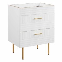 Daybreak 24  Bathroom Vanity Cabinet (Sink Basin Not Included), White