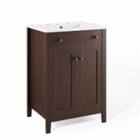 Nantucket 24 Bathroom Vanity Walnut White