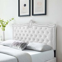 Louisa Tufted Performance Velvet Twin Headboard-MOD-6323 white