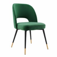 Rouse Performance Velvet Dining Side Chair Emerald