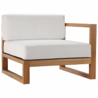 Upland Outdoor Patio Right-Arm Chair, Natural White
