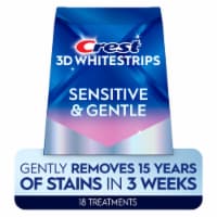 Crest 3D Whitestrips Sensitive & Gentle At-home Teeth Whitening Kit, 18 Treatment Perspective: Main