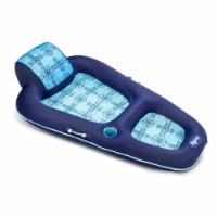 Aqua Leisure Luxury Water Recliner Lounge Pool Float Chair with Headrest, Blue