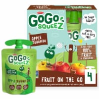GoGo squeeZ Applesauce and Fruit Puree Apple Cinnamon Snack Pouches Perspective: Main
