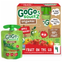 GoGo Squeez Organic Fruit On The Go Apple Strawberry Applesauce