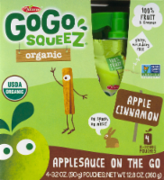 GoGo Squeez Organic Apple Cinnamon Applesauce Pouches